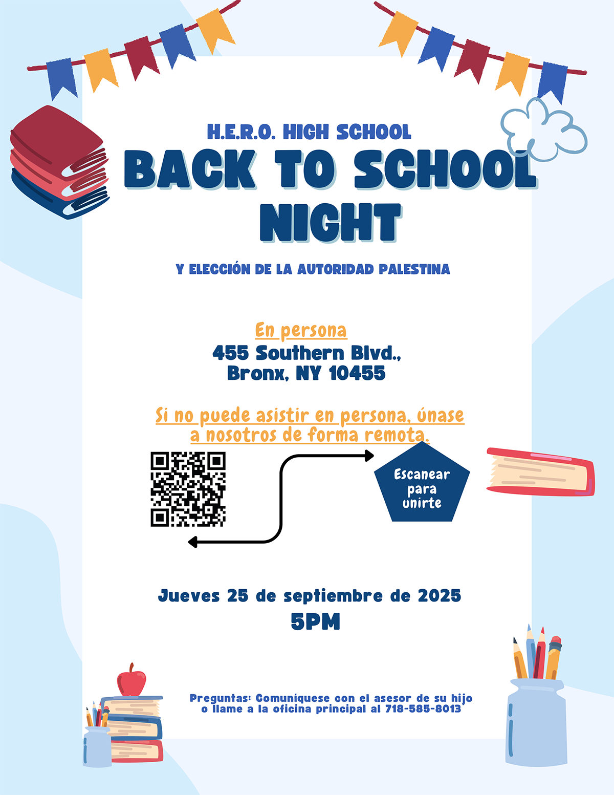 HERO High Back to School Night 2025-Spanish